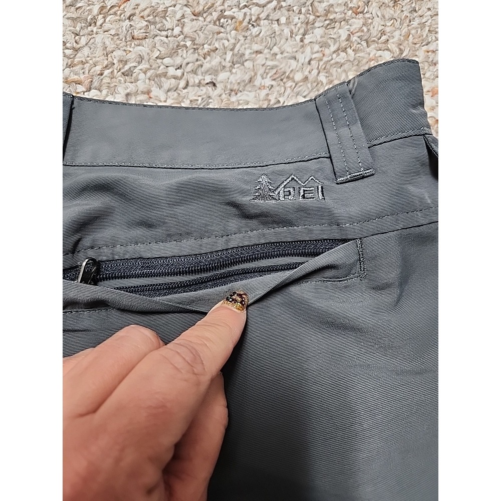REI Men's Hiking Pants 32x31 Gray Nylon Outdoor Trail Travel Zip Pocket - Picture 8 of 10